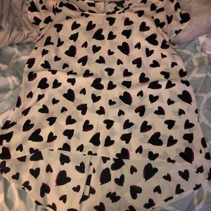Torrid Hi Low Heart Print Top